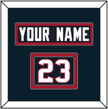 Houston Nameplate & Number (Shoulder) - Home Blue (2002-2023) - Double Mat 2