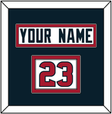 Houston Nameplate & Number (Shoulder) - Road White (2002-2023) - Double Mat 3