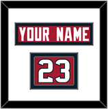 Houston Nameplate & Number (Shoulder) - Alternate Red (2003-2023) - Double Mat 1