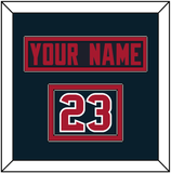 Houston Nameplate & Number (Shoulder) - Alternate Blue (2017-2023) - Double Mat 2