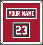 Houston Nameplate & Number (Shoulder) - Alternate Red (2003-2023) - Triple Mat 2