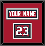 Houston Nameplate & Number (Shoulder) - Alternate Red (2003-2023) - Triple Mat 2