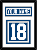 Indianapolis Nameplate & Number (Back) - Home Blue - Triple Mat 1
