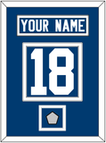 Indianapolis Nameplate & Number (Back) With Super Bowl Patch - Home Blue - Double Mat 1