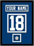 Indianapolis Nameplate & Number (Back) With Super Bowl Patch - Home Blue - Double Mat 1