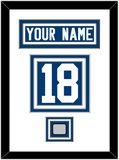 Indianapolis Nameplate & Number (Back) With Super Bowl Patch - Home Blue - Triple Mat 1