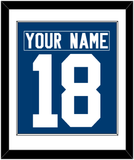 Indianapolis Nameplate & Number (Back) Combined - Home Blue - Single Mat 1