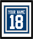 Indianapolis Nameplate & Number (Back) Combined - Home Blue - Triple Mat 1