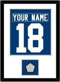 Indianapolis Nameplate & Number (Back) Combined, With Super Bowl Jersey Patch - Home Blue - Single Mat 1