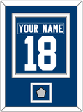 Indianapolis Nameplate & Number (Back) Combined, With Super Bowl Jersey Patch - Home Blue - Double Mat 1