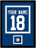 Indianapolis Nameplate & Number (Back) Combined, With Super Bowl Jersey Patch - Home Blue - Double Mat 1