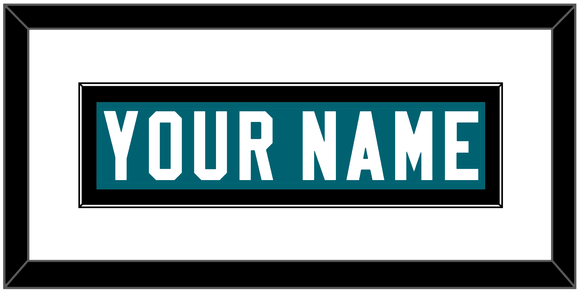 Jacksonville Nameplate - Home Teal - Single Mat 2