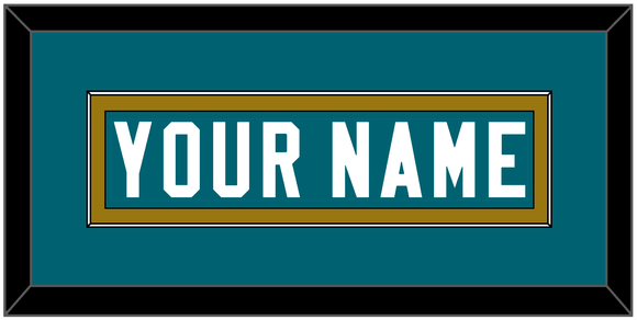 Jacksonville Nameplate - Home Teal - Single Mat 3