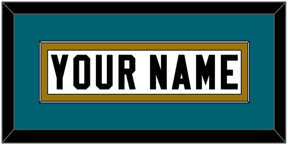 Jacksonville Nameplate - Road White - Single Mat 2