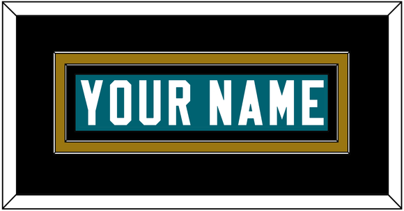Jacksonville Nameplate - Home Teal - Double Mat 3