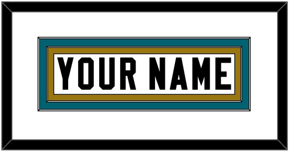 Jacksonville Nameplate - Road White - Double Mat 1