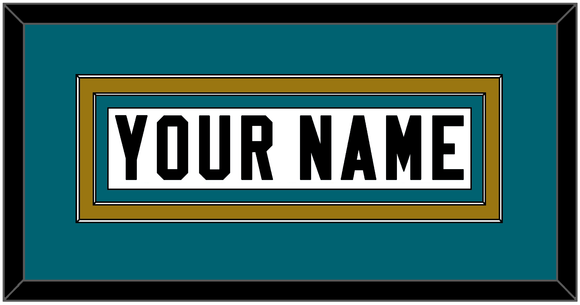 Jacksonville Nameplate - Road White - Double Mat 2