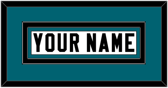 Jacksonville Nameplate - Road White - Double Mat 3