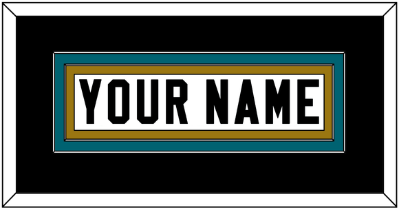Jacksonville Nameplate - Road White - Double Mat 5
