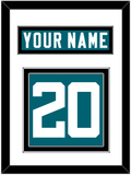 Jacksonville Nameplate & Number (Back) - Home Teal - Double Mat 1