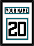 Jacksonville Nameplate & Number (Back) - Road White - Double Mat 1