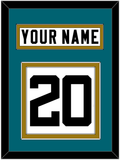 Jacksonville Nameplate & Number (Back) - Road White - Double Mat 2