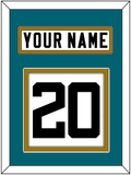 Jacksonville Nameplate & Number (Back) - Road White - Double Mat 2