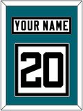 Jacksonville Nameplate & Number (Back) - Road White - Double Mat 3
