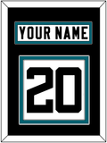 Jacksonville Nameplate & Number (Back) - Road White - Double Mat 4