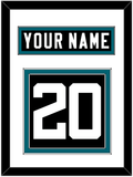 Jacksonville Nameplate & Number (Back) - Alternate Black - Double Mat 1