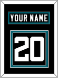 Jacksonville Nameplate & Number (Back) - Alternate Black - Double Mat 2