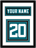 Jacksonville Nameplate & Number (Back) - Home Teal - Triple Mat 1