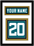 Jacksonville Nameplate & Number (Back) - Home Teal - Triple Mat 2