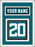 Jacksonville Nameplate & Number (Back) - Home Teal - Triple Mat 3