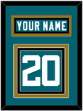 Jacksonville Nameplate & Number (Back) - Home Teal - Triple Mat 4
