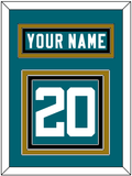 Jacksonville Nameplate & Number (Back) - Home Teal - Triple Mat 4