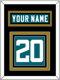 Jacksonville Nameplate & Number (Back) - Home Teal - Triple Mat 5