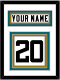 Jacksonville Nameplate & Number (Back) - Road White - Triple Mat 1