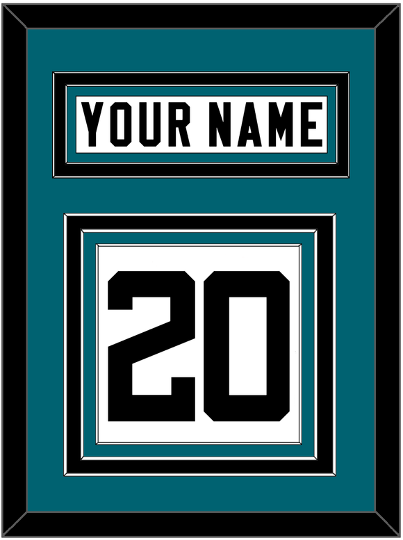 Jacksonville Nameplate & Number (Back) - Road White - Triple Mat 2