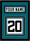 Jacksonville Nameplate & Number (Back) - Road White - Triple Mat 2