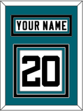Jacksonville Nameplate & Number (Back) - Road White - Triple Mat 2