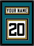 Jacksonville Nameplate & Number (Back) - Road White - Triple Mat 3