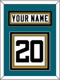 Jacksonville Nameplate & Number (Back) - Road White - Triple Mat 3