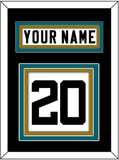 Jacksonville Nameplate & Number (Back) - Road White - Triple Mat 4