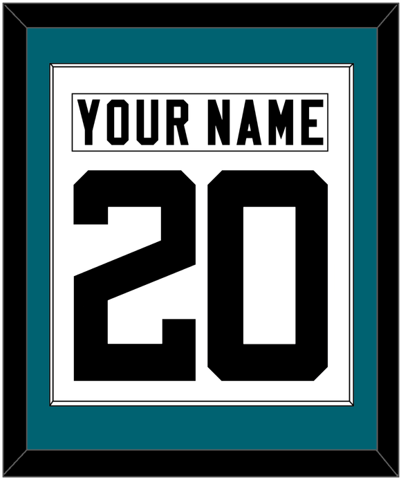 Jacksonville Nameplate & Number (Back) Combined - Road White - Single Mat 1