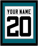 Jacksonville Nameplate & Number (Back) Combined - Road White - Single Mat 1