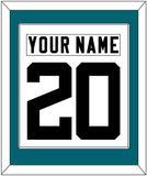 Jacksonville Nameplate & Number (Back) Combined - Road White - Single Mat 1