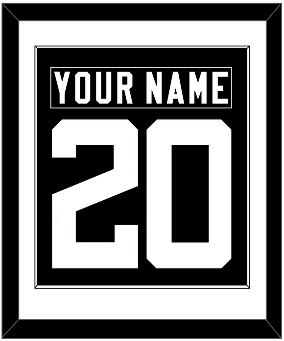 Jacksonville Nameplate & Number (Back) Combined - Alternate Black - Single Mat 1