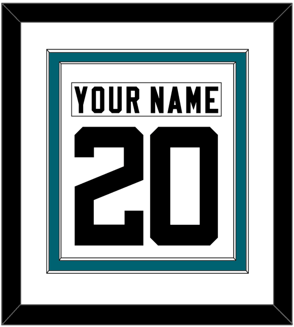 Jacksonville Nameplate & Number (Back) Combined - Road White - Double Mat 1