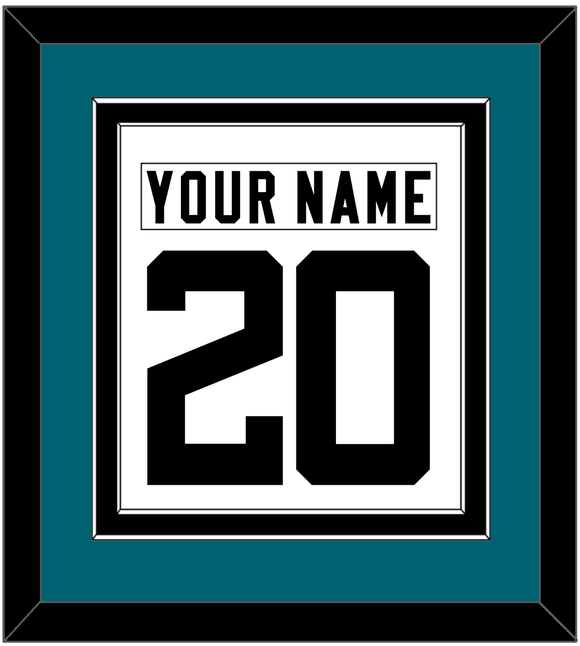 Jacksonville Nameplate & Number (Back) Combined - Road White - Double Mat 2